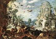SAVERY, Roelandt Landscapes with Wild Beasts r oil painting